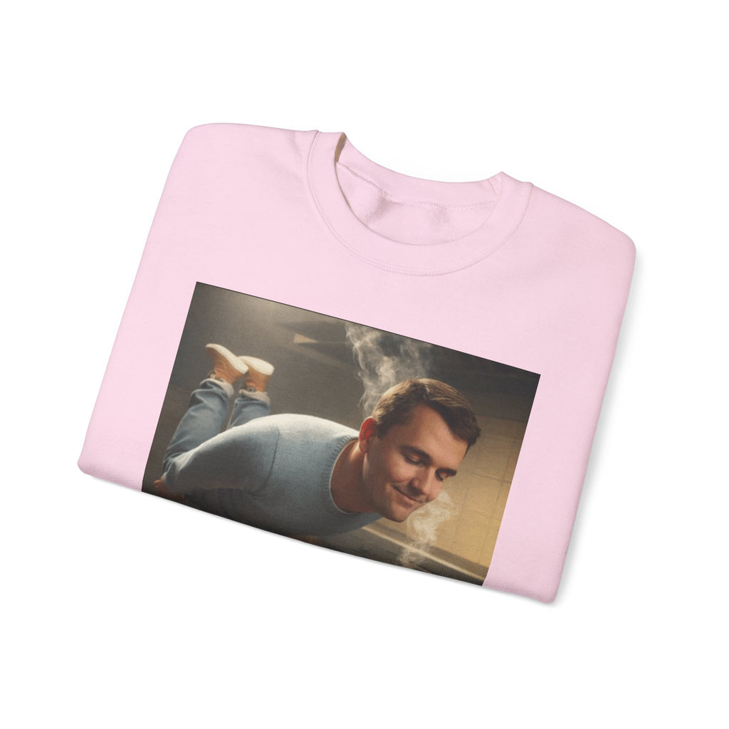 Charlie Kirk Floating to pie - Crewneck Long Sleeve