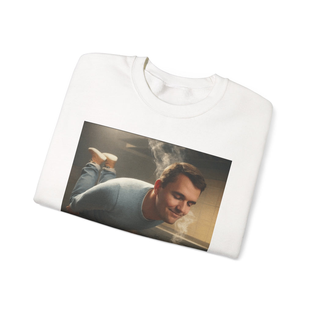 Charlie Kirk Floating to pie - Crewneck Long Sleeve