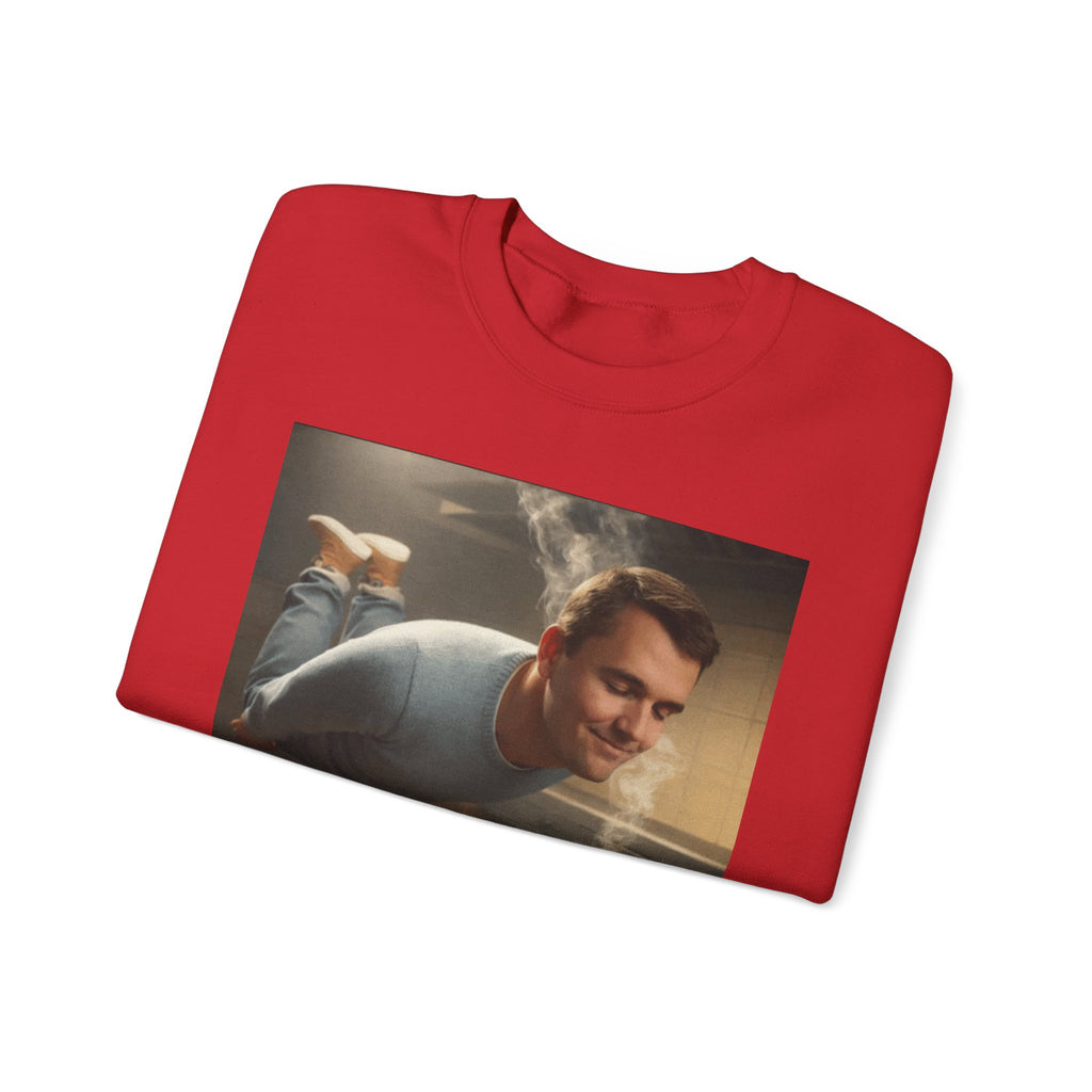 Charlie Kirk Floating to pie - Crewneck Long Sleeve