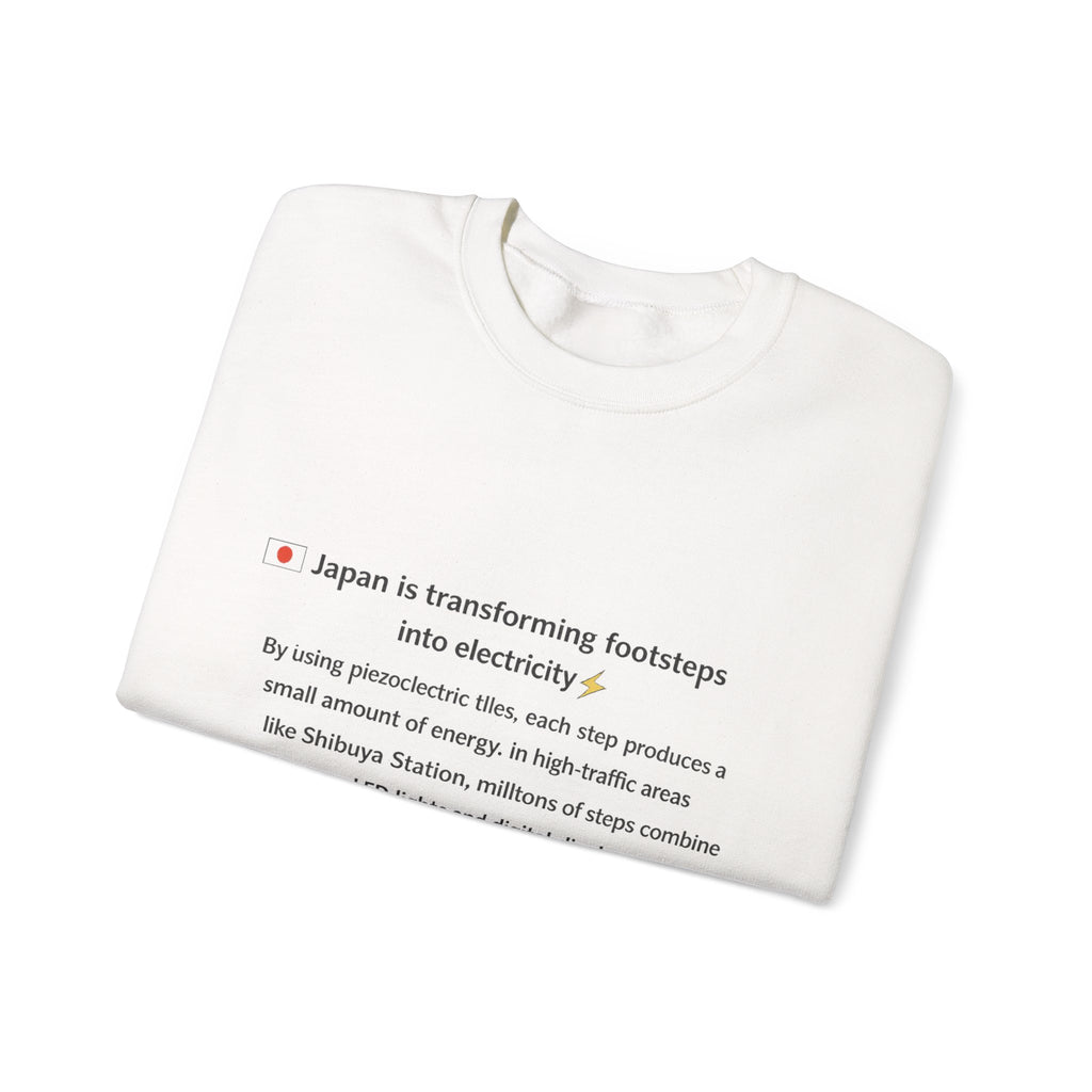 Japan Footsteps Electricity - Crewneck Long Sleeve
