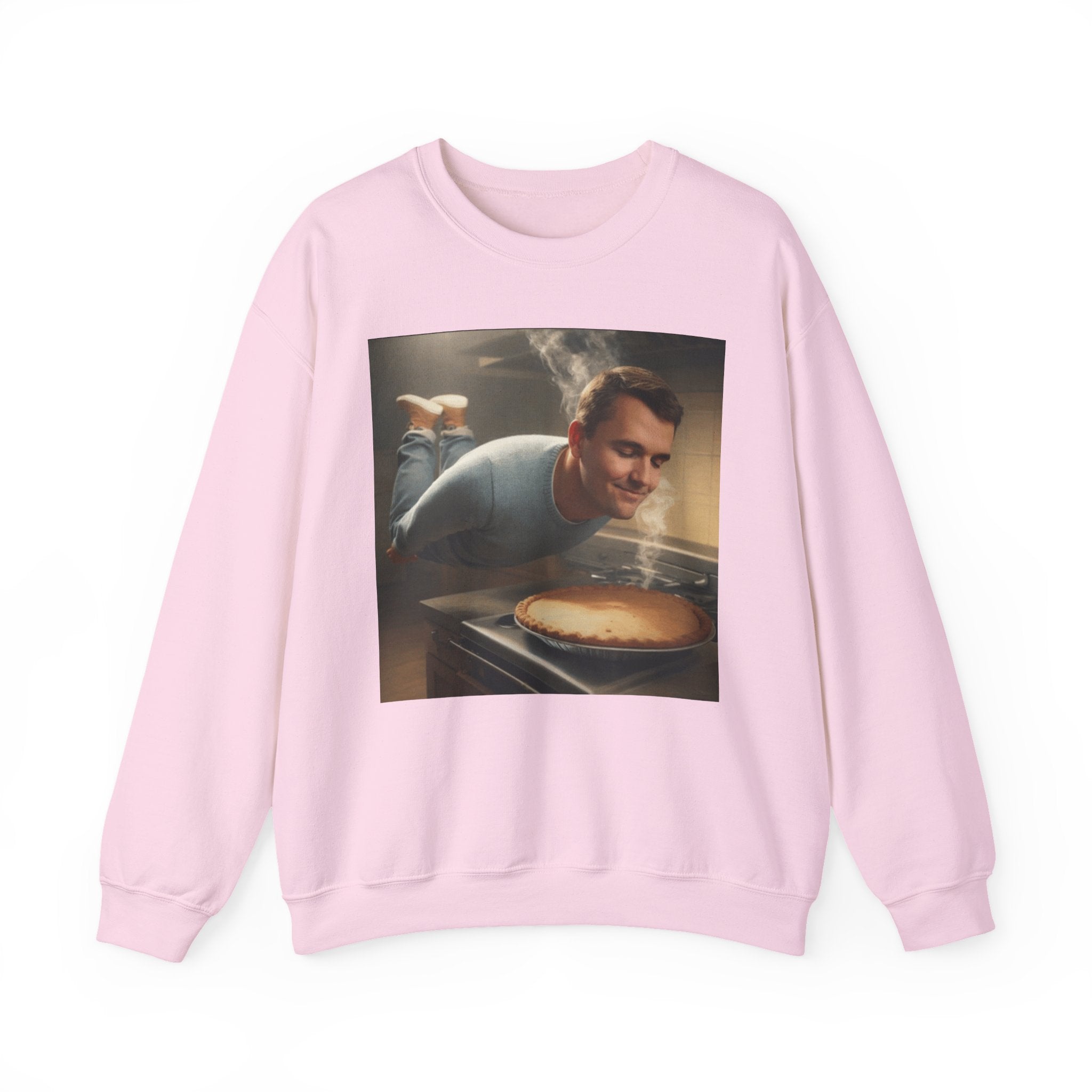 Charlie Kirk Floating to pie - Crewneck Long Sleeve