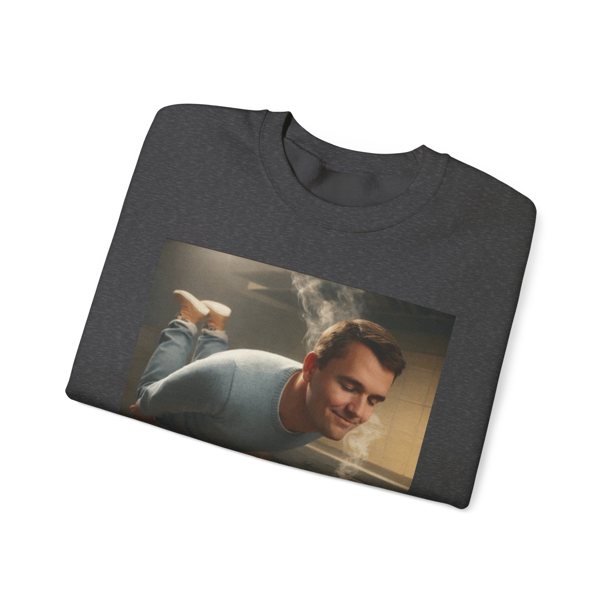 Charlie Kirk Floating to pie - Crewneck Long Sleeve