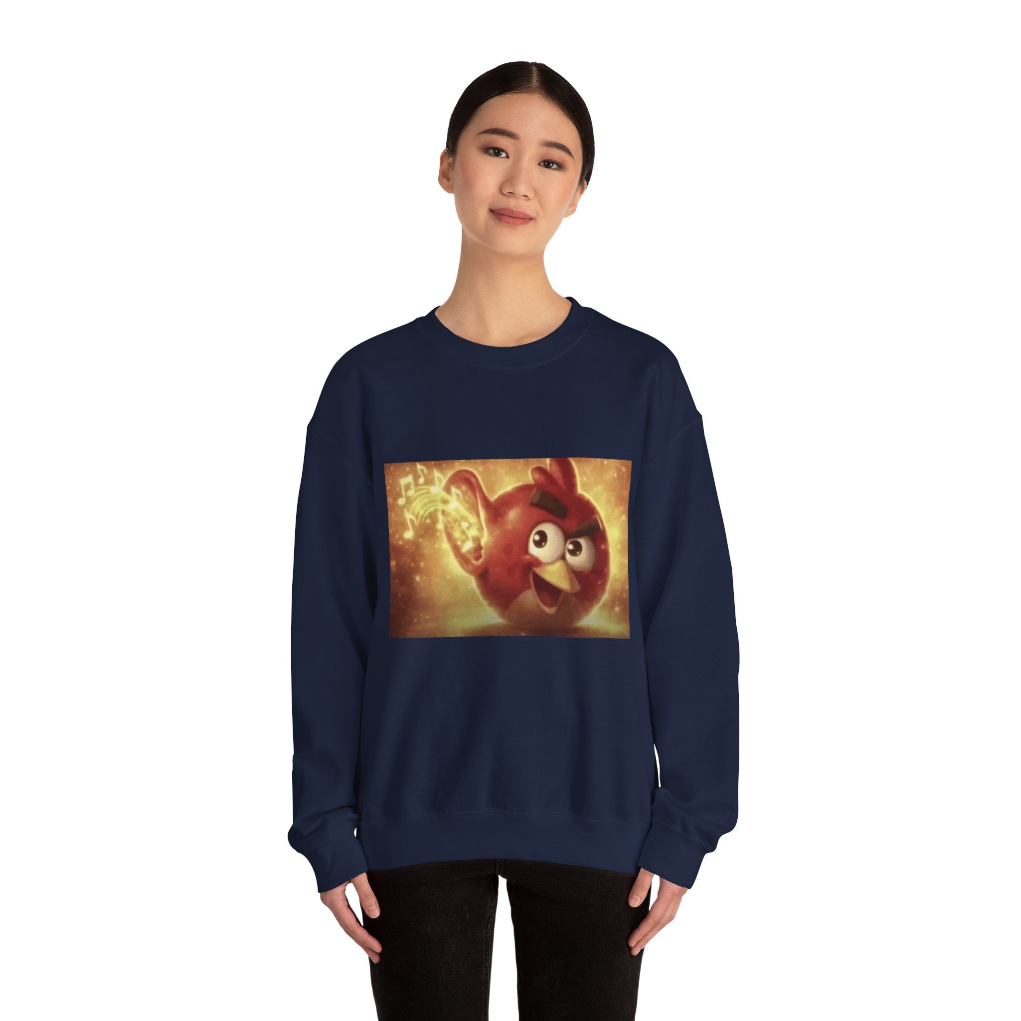 Angry Bird Hearing Peak - Crewneck Long Sleeve