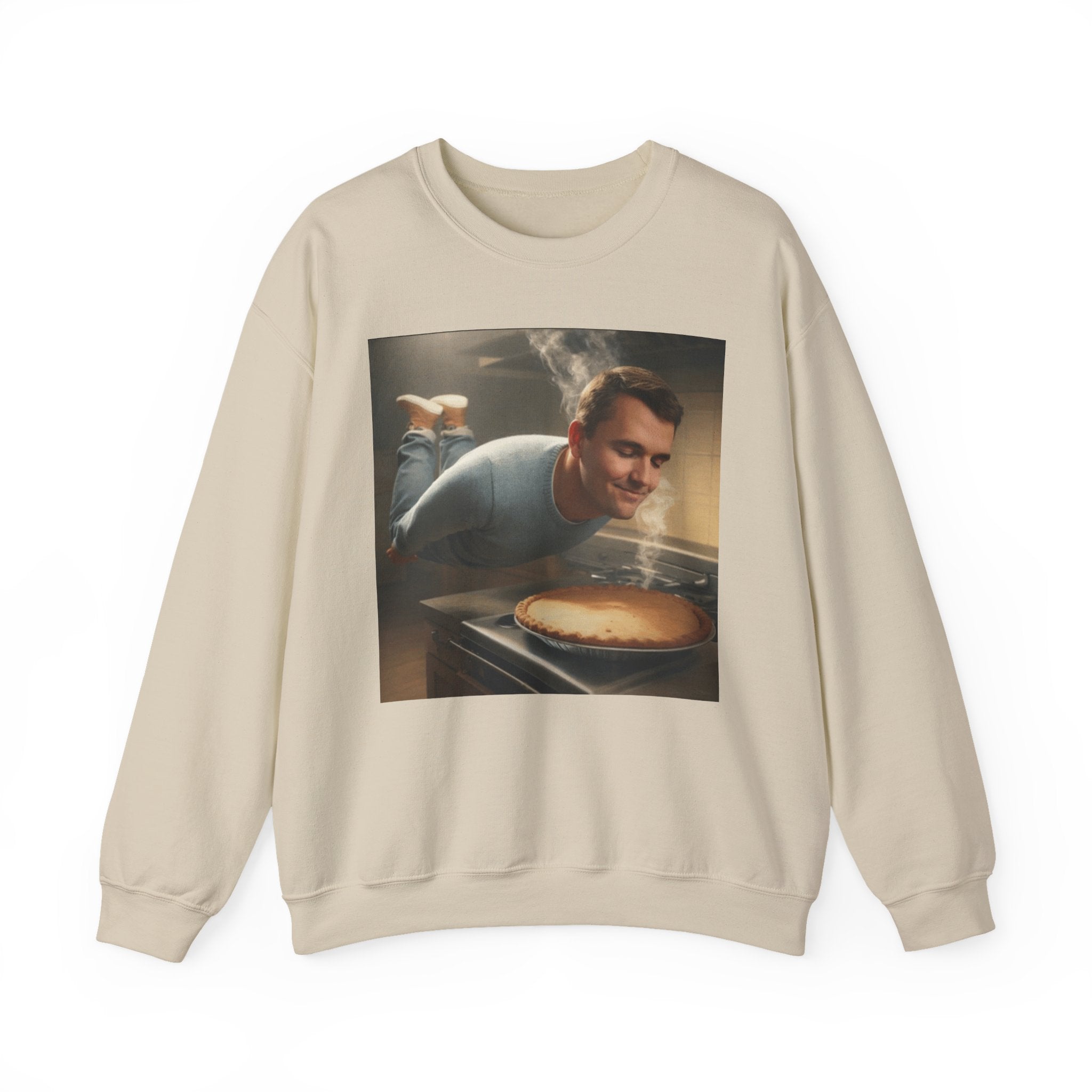 Charlie Kirk Floating to pie - Crewneck Long Sleeve