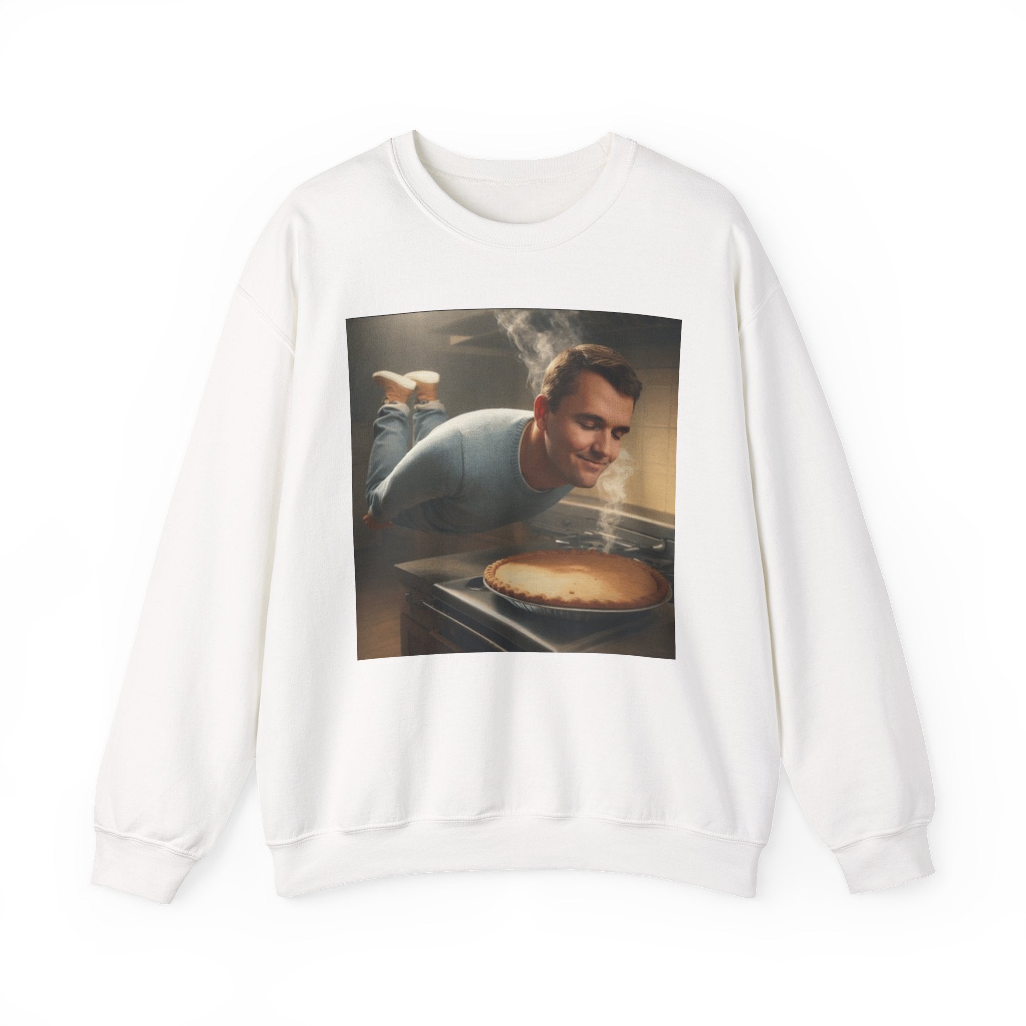 Charlie Kirk Floating to pie - Crewneck Long Sleeve