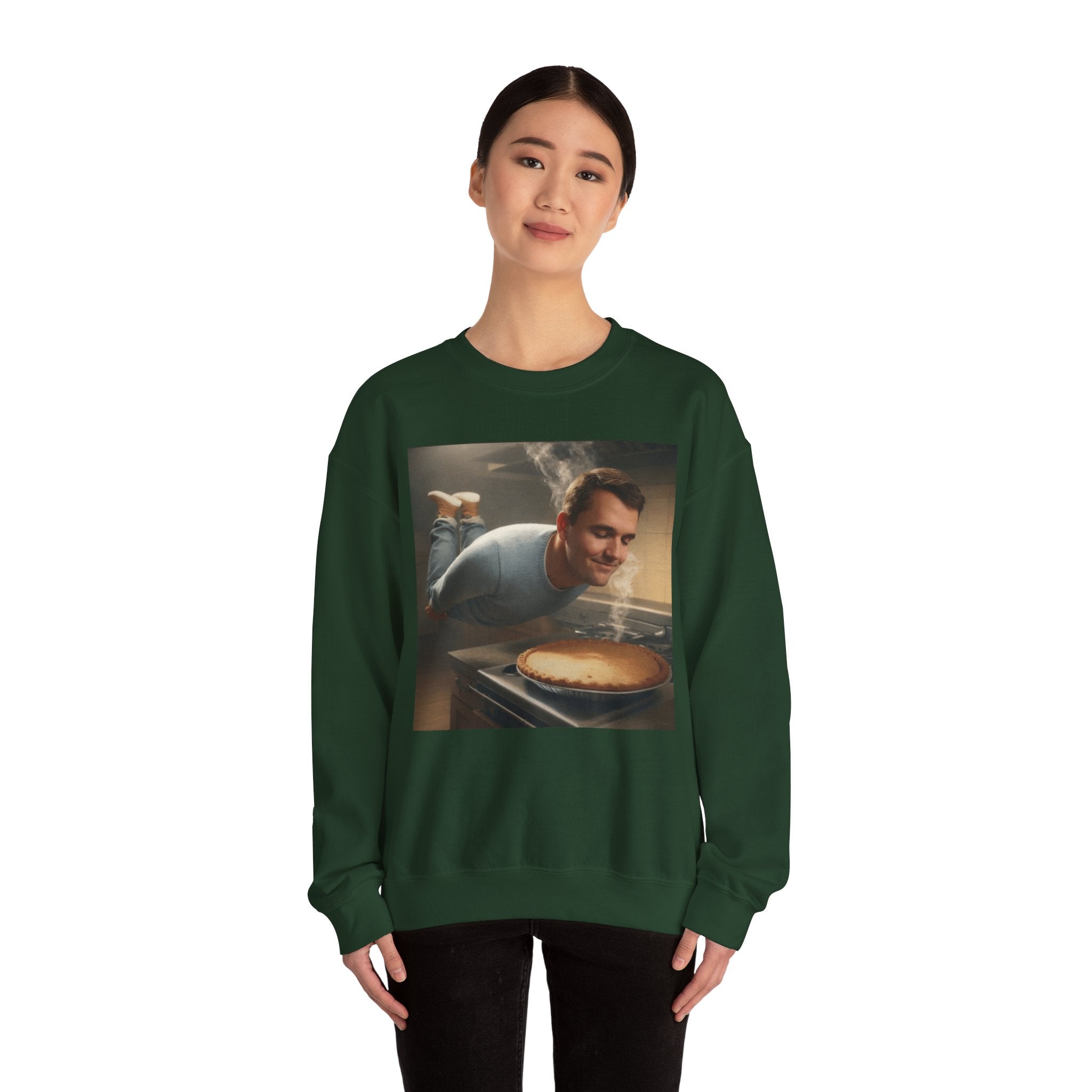 Charlie Kirk Floating to pie - Crewneck Long Sleeve