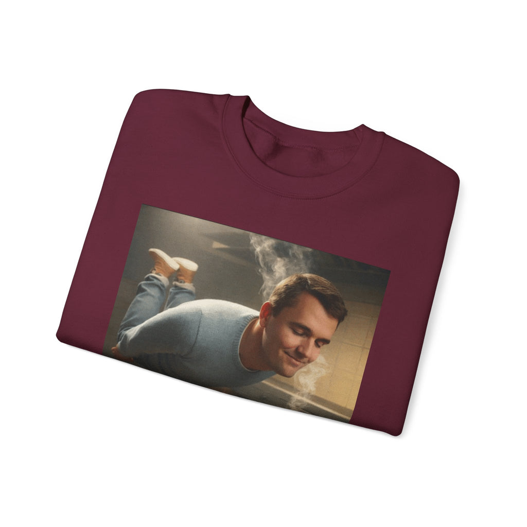Charlie Kirk Floating to pie - Crewneck Long Sleeve