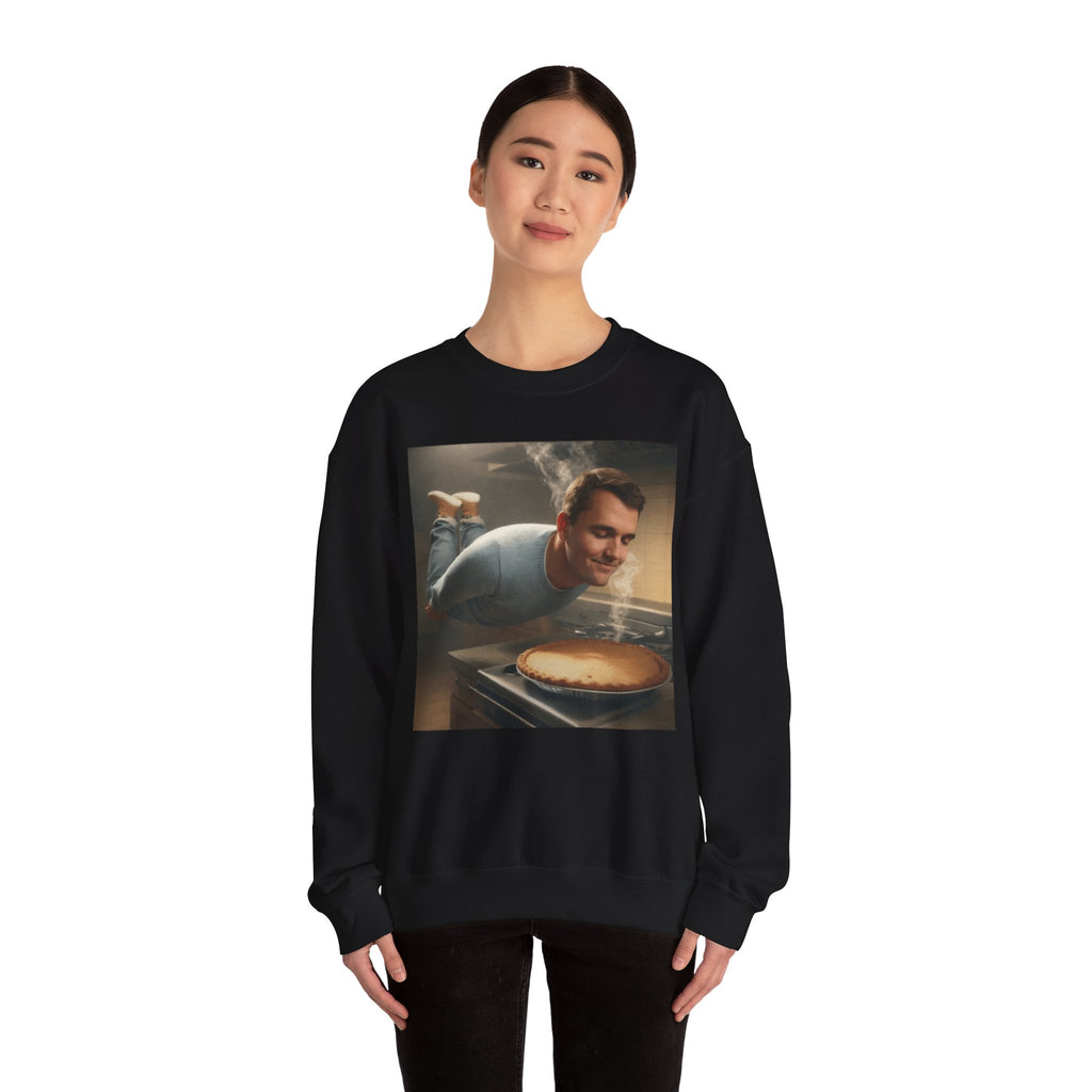 Charlie Kirk Floating to pie - Crewneck Long Sleeve