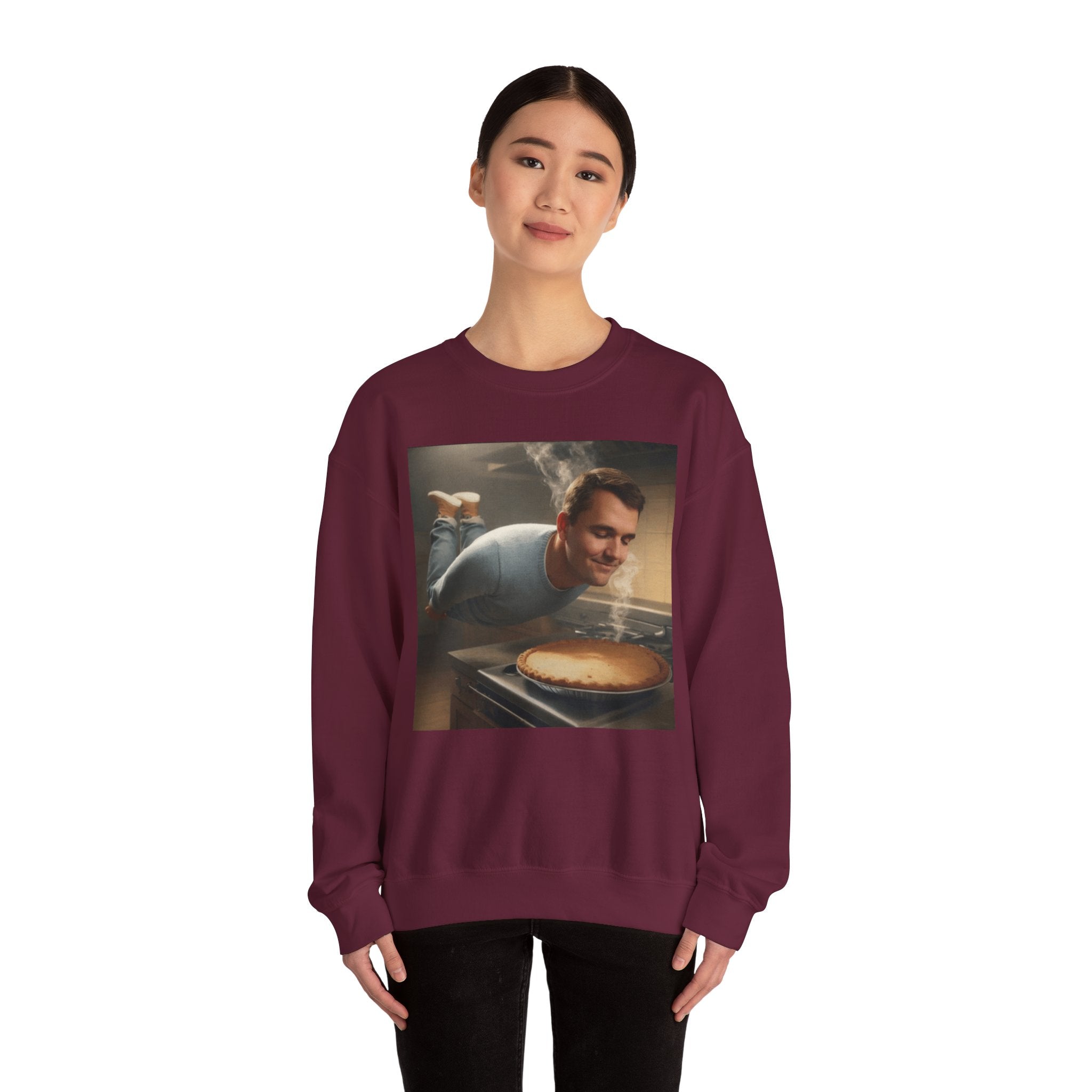 Charlie Kirk Floating to pie - Crewneck Long Sleeve