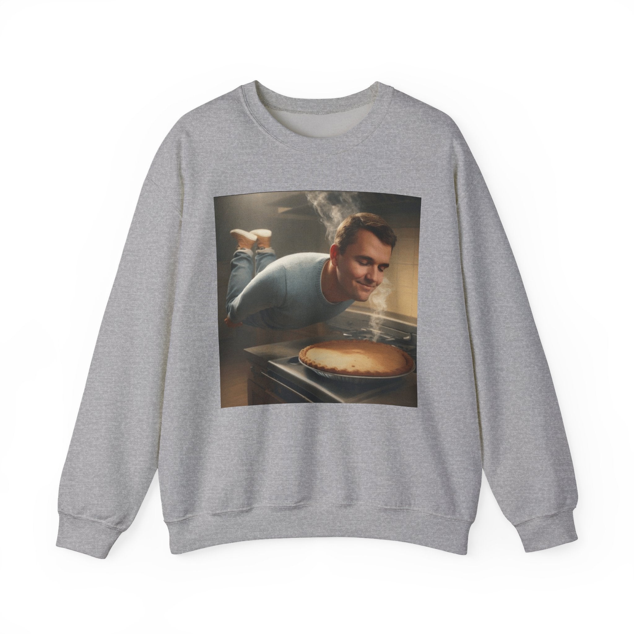 Charlie Kirk Floating to pie - Crewneck Long Sleeve
