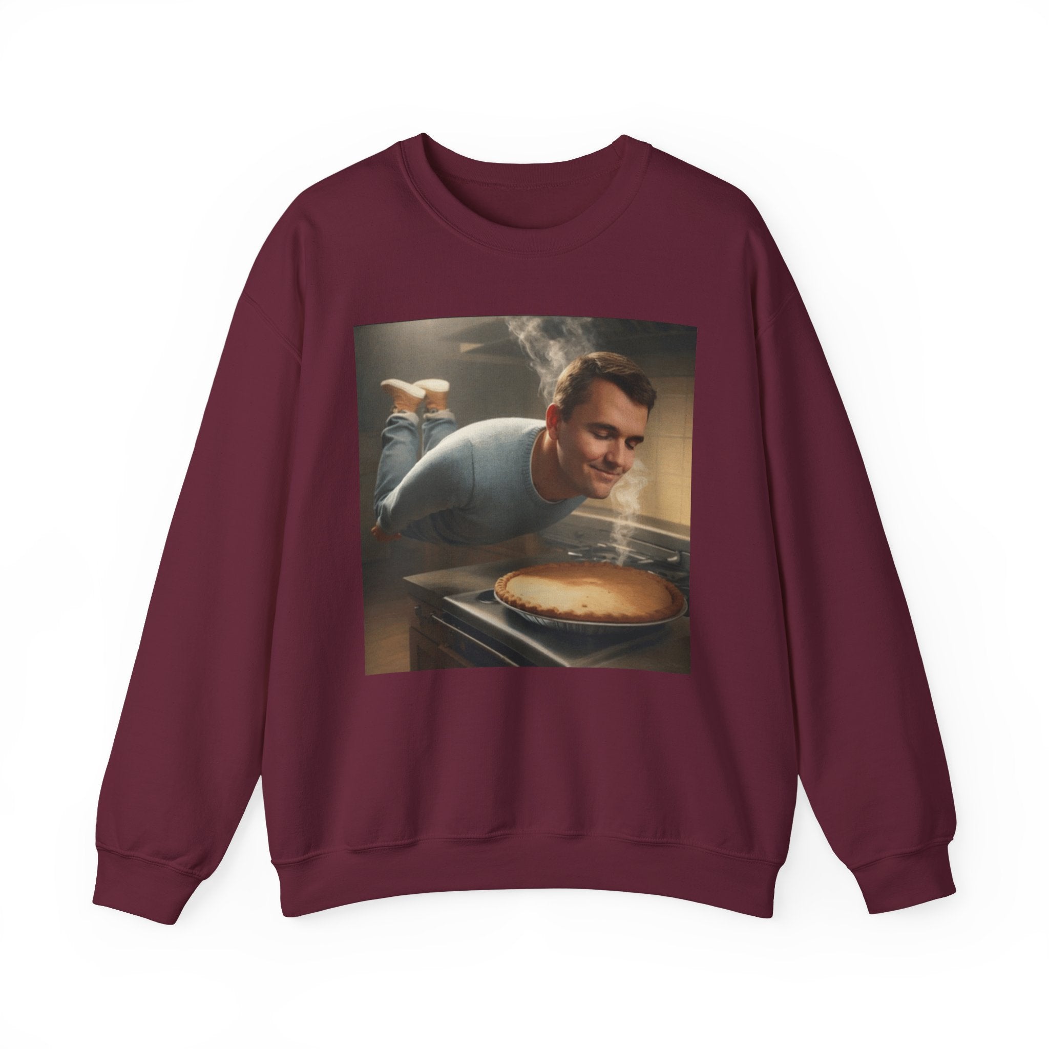 Charlie Kirk Floating to pie - Crewneck Long Sleeve