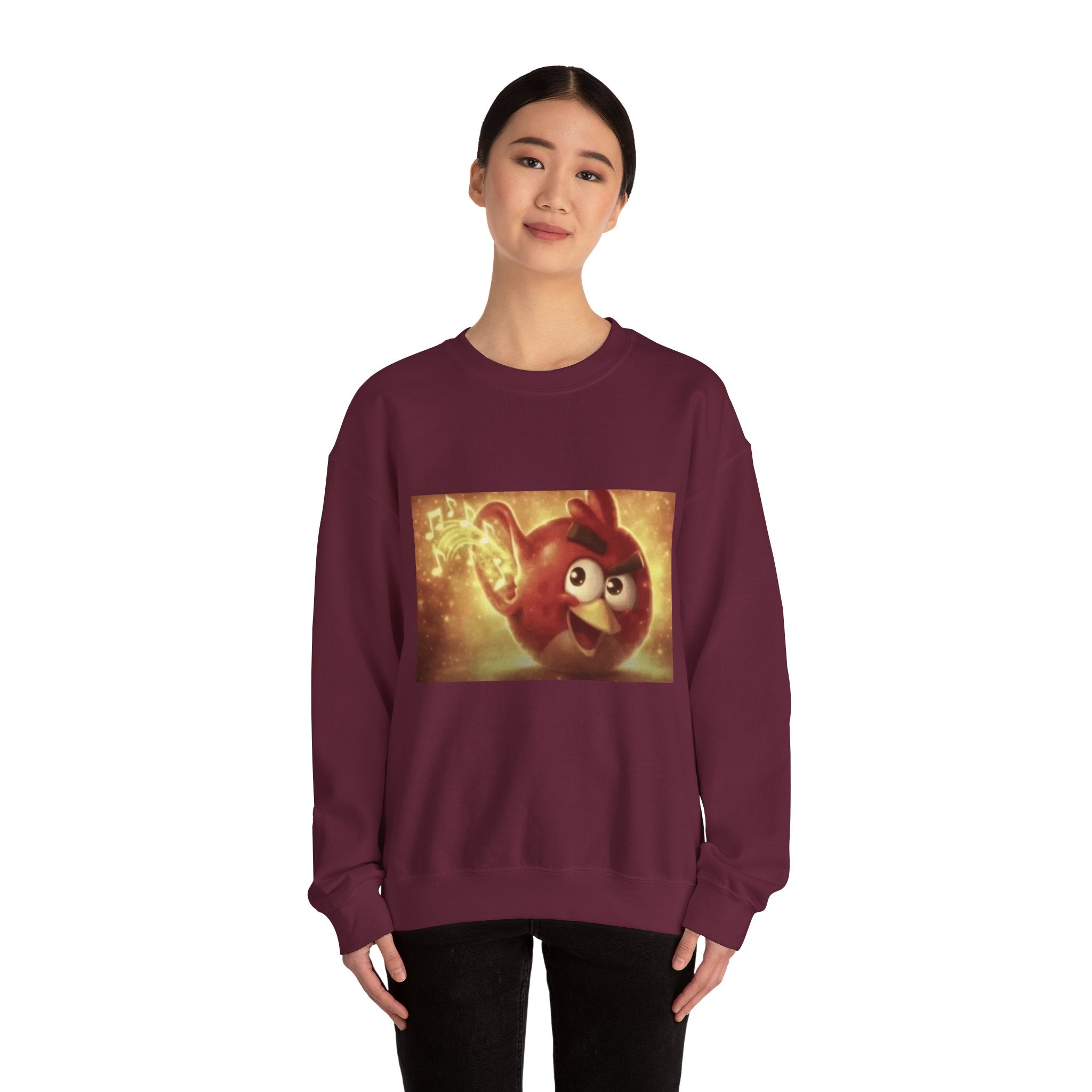 Angry Bird Hearing Peak - Crewneck Long Sleeve