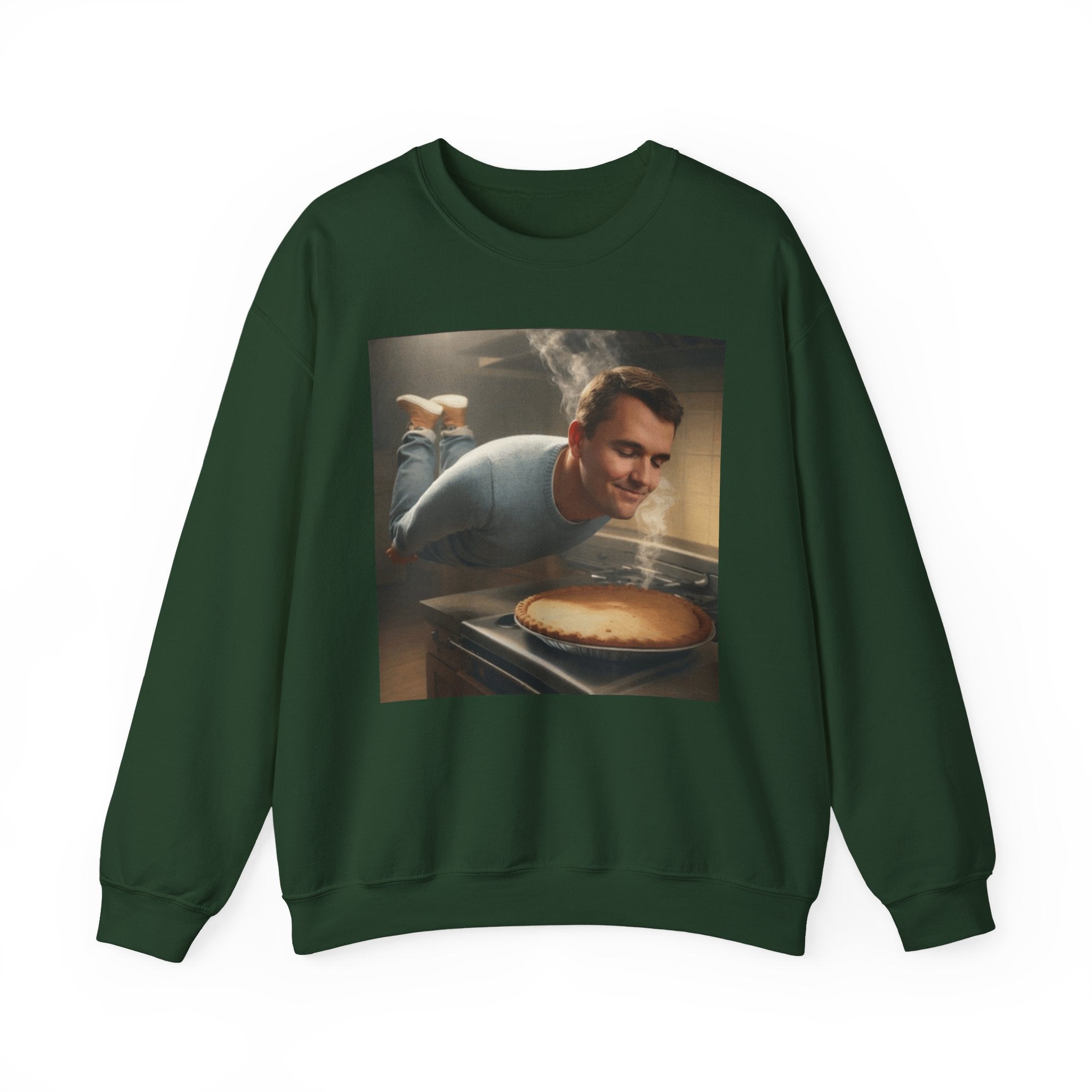 Charlie Kirk Floating to pie - Crewneck Long Sleeve