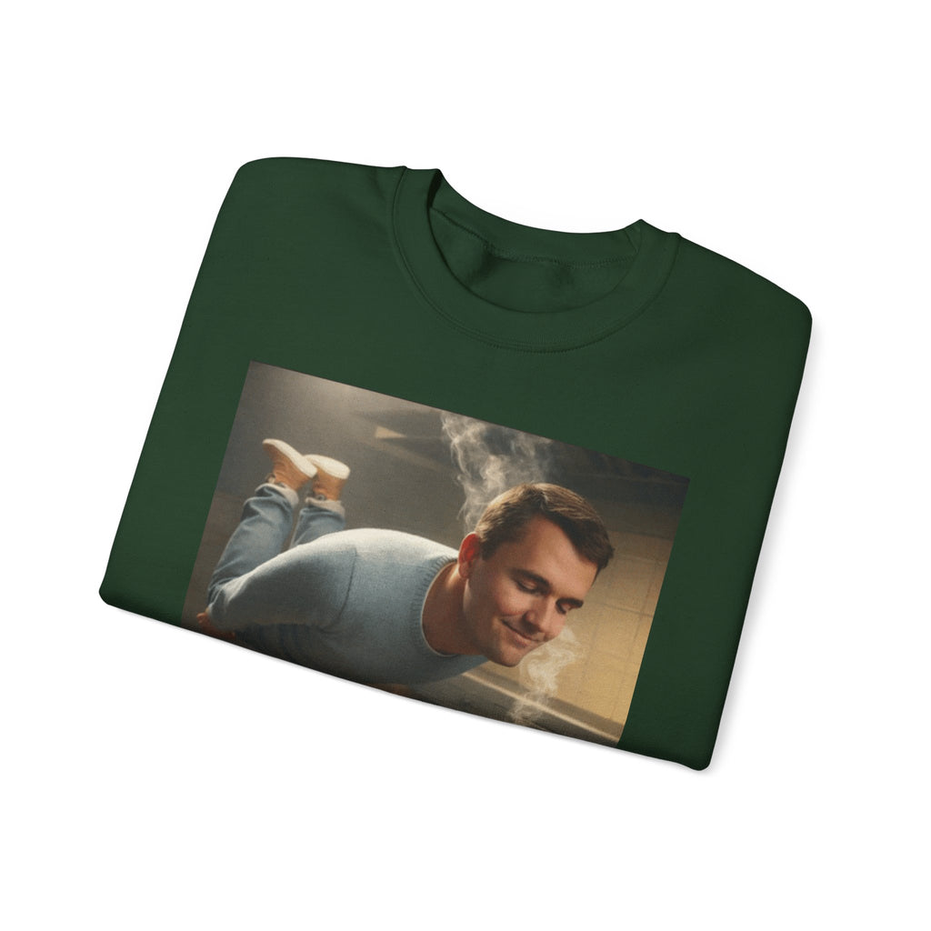 Charlie Kirk Floating to pie - Crewneck Long Sleeve
