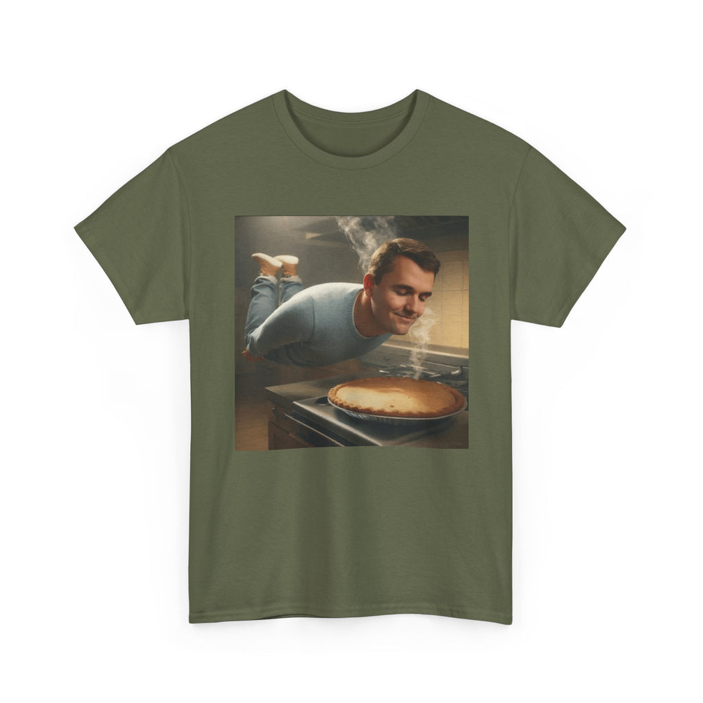 Charlie Kirk  Floating to Pie - Graphic T-Shirt 100% Cotton