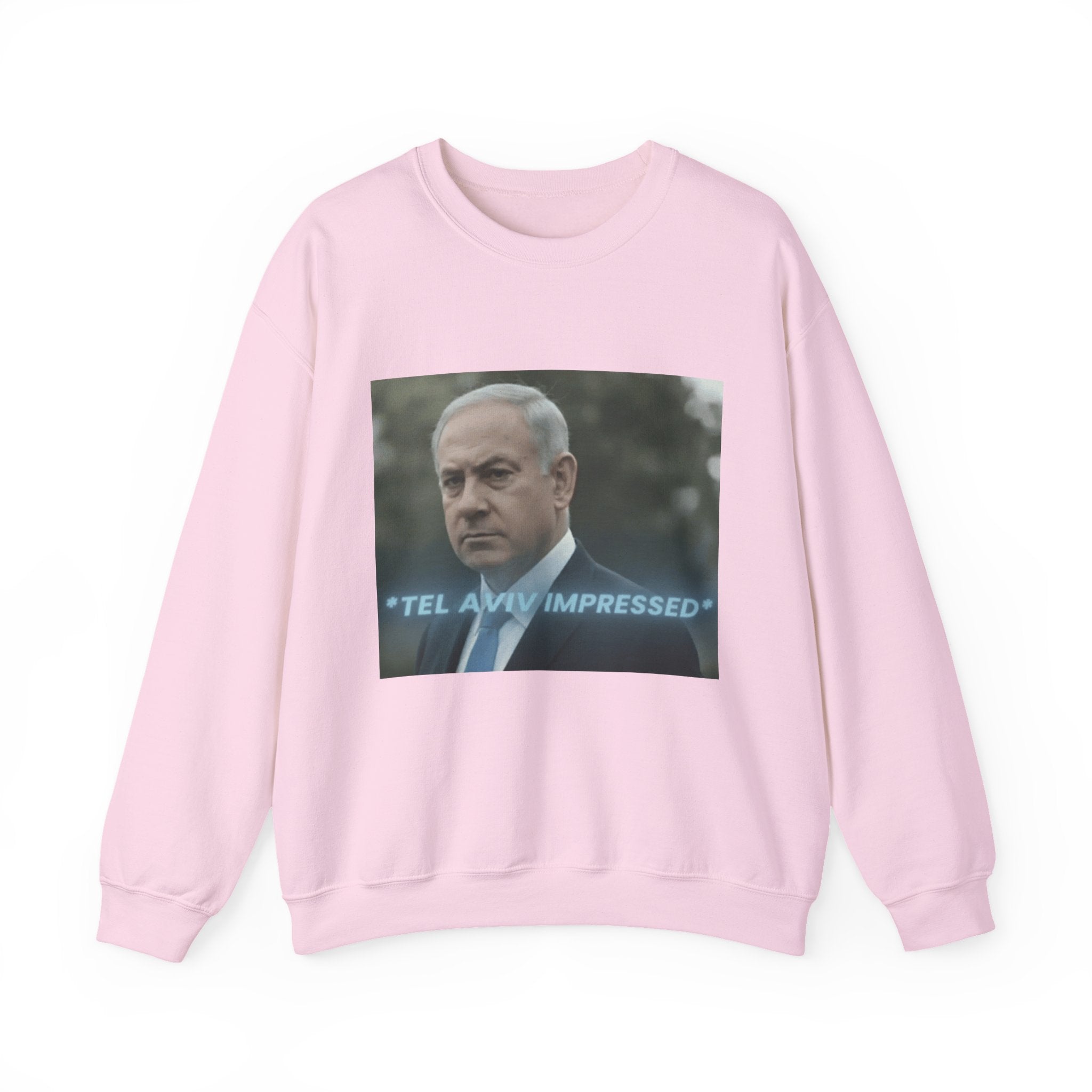 "tel aviv impressed" Benjamin Netinyahu - Crewneck Long Sleeve