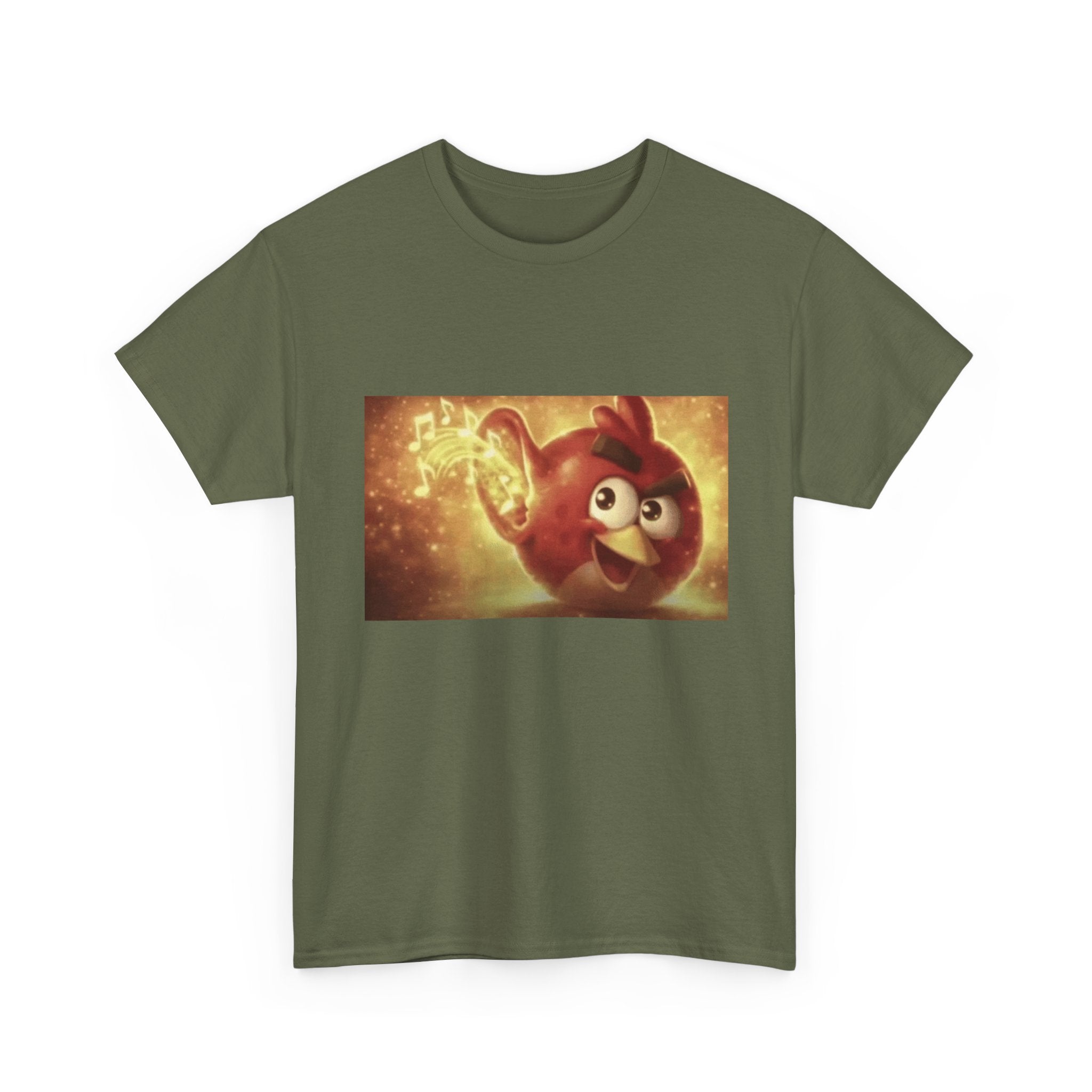 Angry Bird Hearing Peak - Graphic T-Shirt 100% Cotton