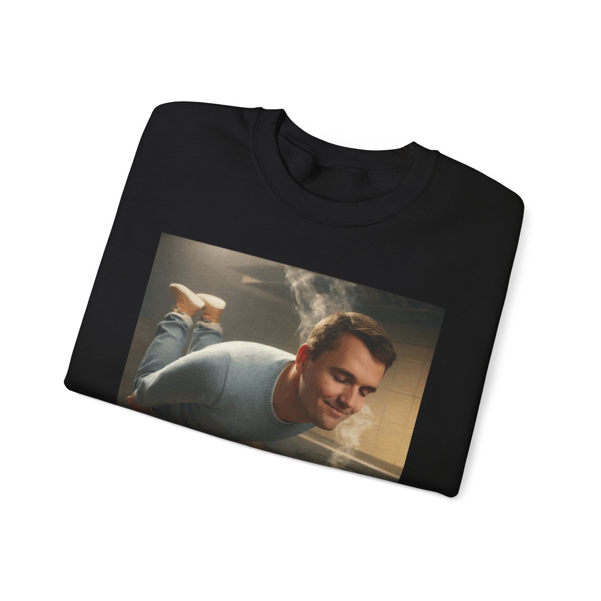 Charlie Kirk Floating to pie - Crewneck Long Sleeve