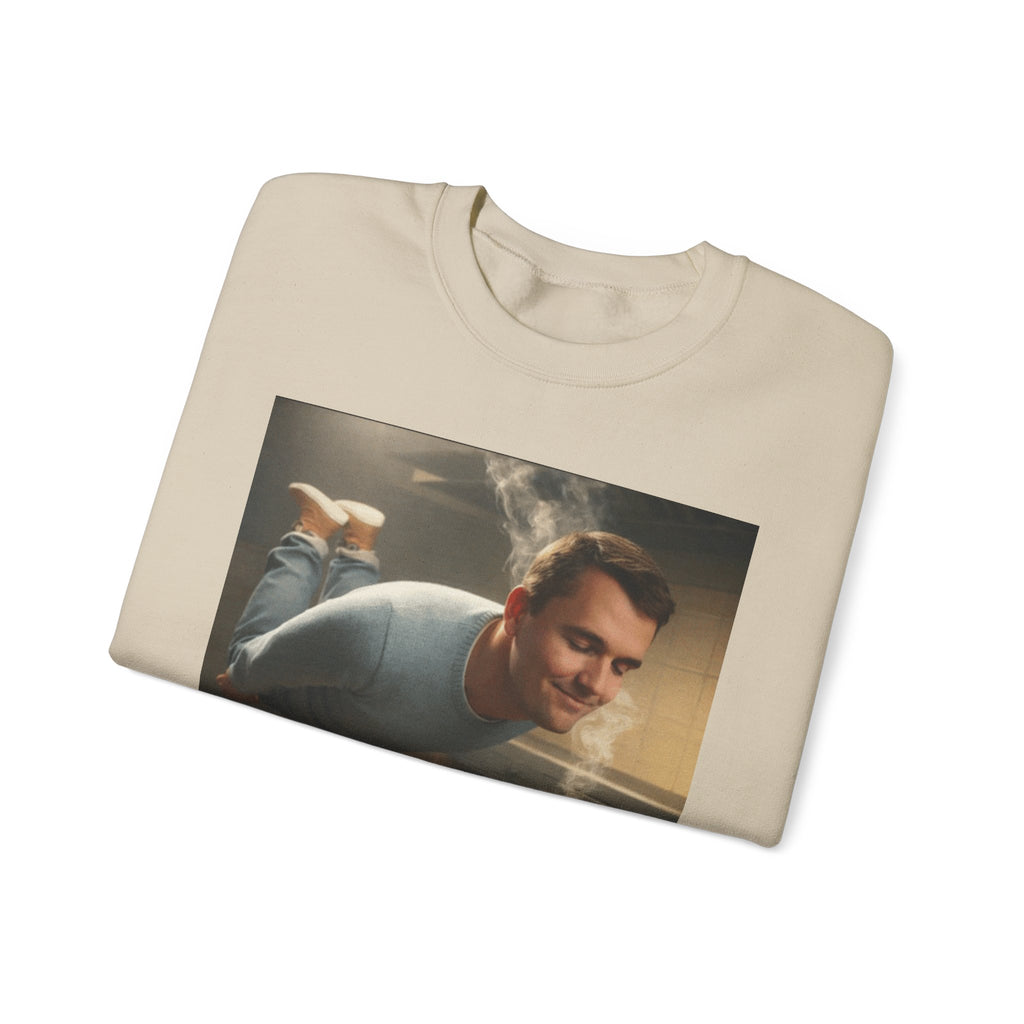 Charlie Kirk Floating to pie - Crewneck Long Sleeve