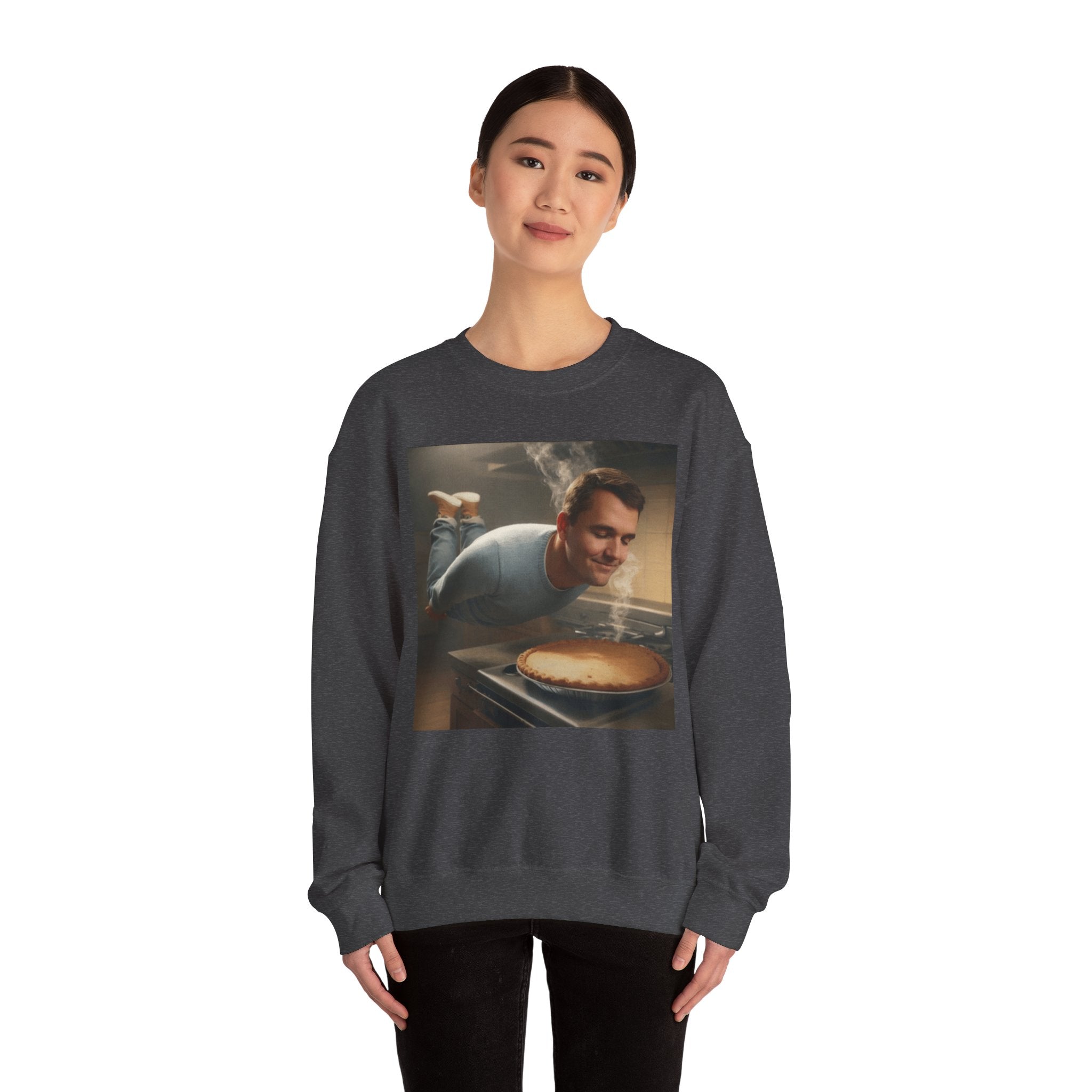 Charlie Kirk Floating to pie - Crewneck Long Sleeve