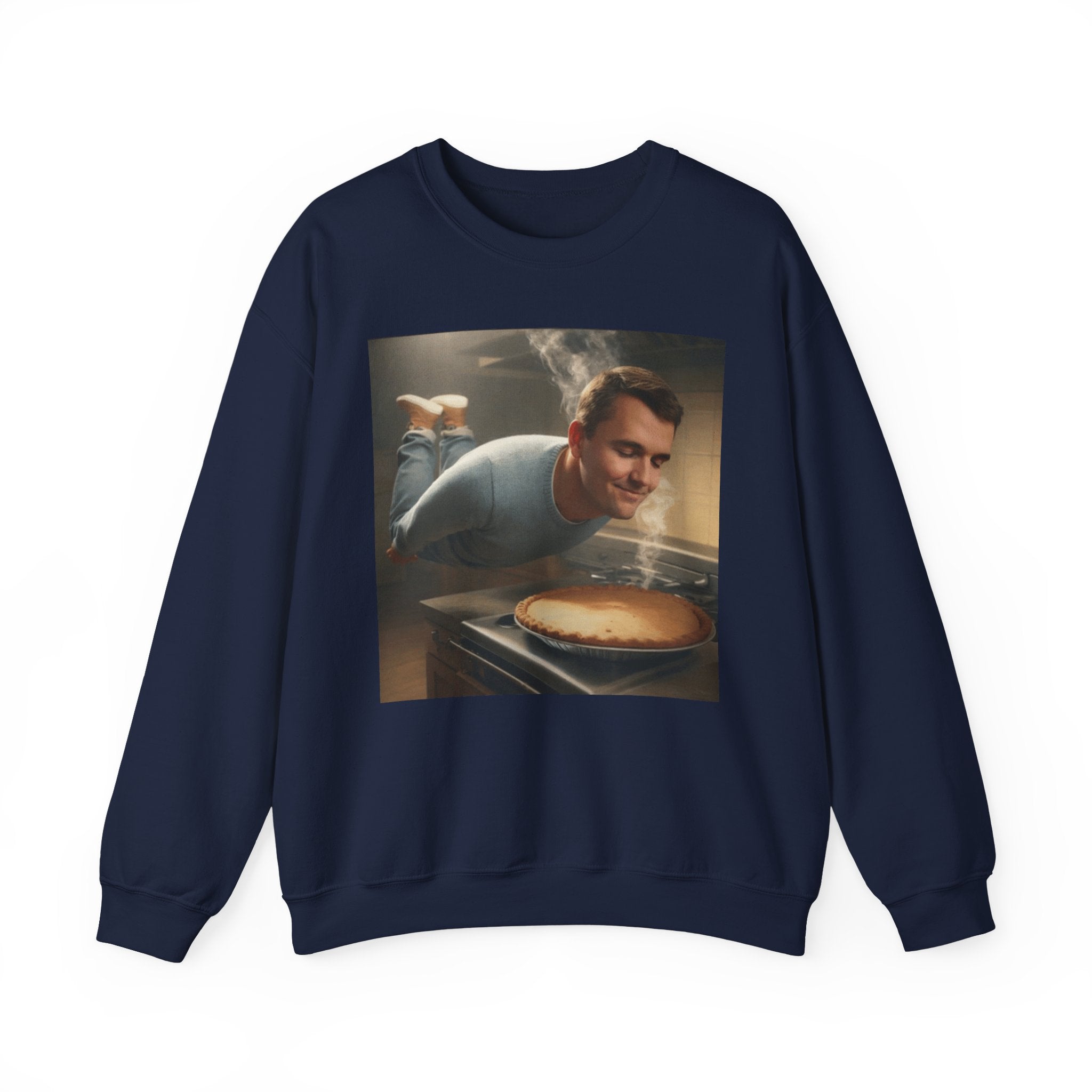 Charlie Kirk Floating to pie - Crewneck Long Sleeve