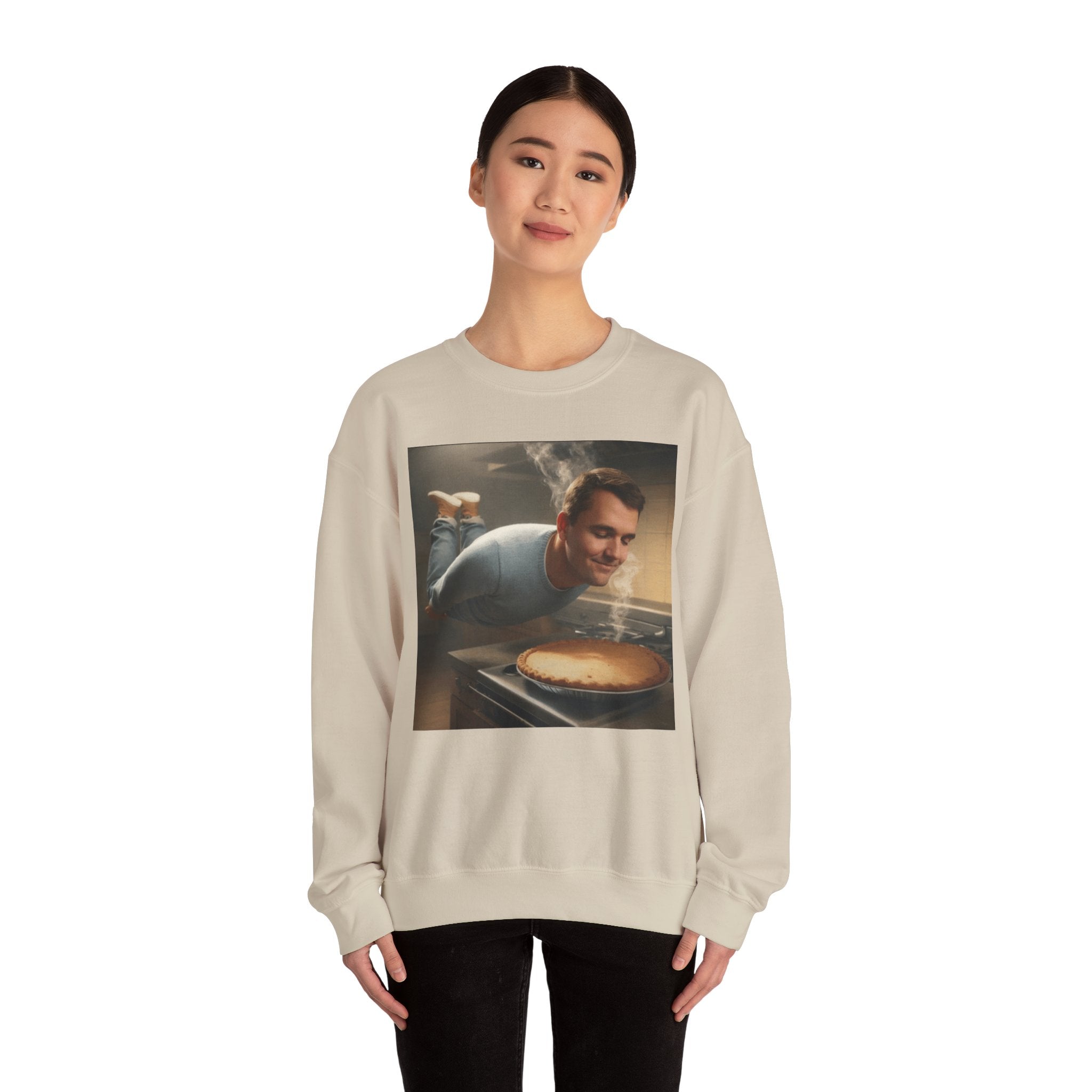 Charlie Kirk Floating to pie - Crewneck Long Sleeve